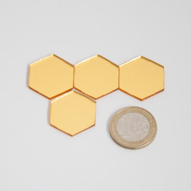 Buy wholesale Mirror hexagons 8 pieces - Self-adhesive mirror