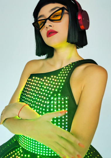 Rave Outfit Smart LED Dress with a Light Up Belt by ETERESHOP_H43-1