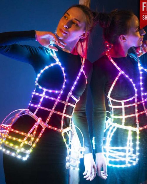 Fancy festival led dress clothing - with Bra RGB - by ETERESHOP