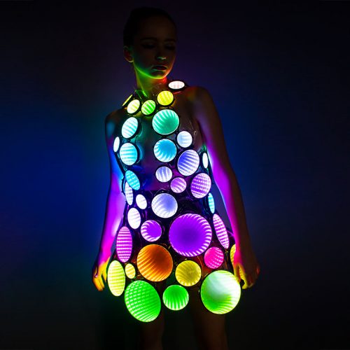 Light up infinity dress for party-goers and artists by ETERESHOP