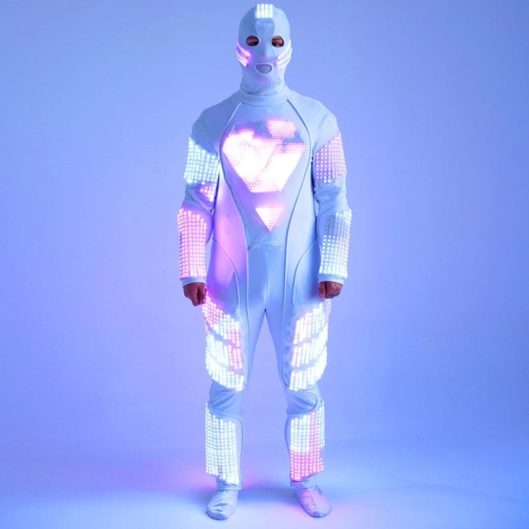 LED Smart Screen Dance White Costume 3000 LEDs _H19