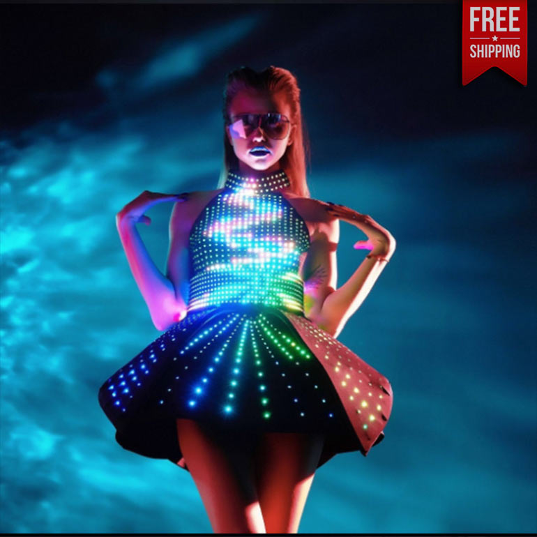 Festival fashion LED costume- light up dress EVA - by ETERESHOP