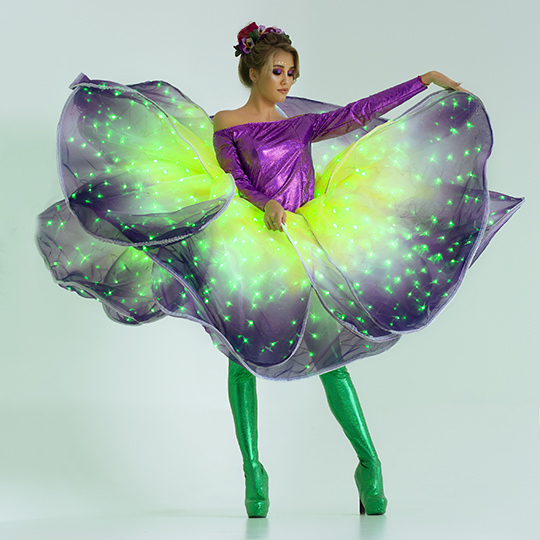 Smart LED Flower Dress Costume by ETERESHOP _P37