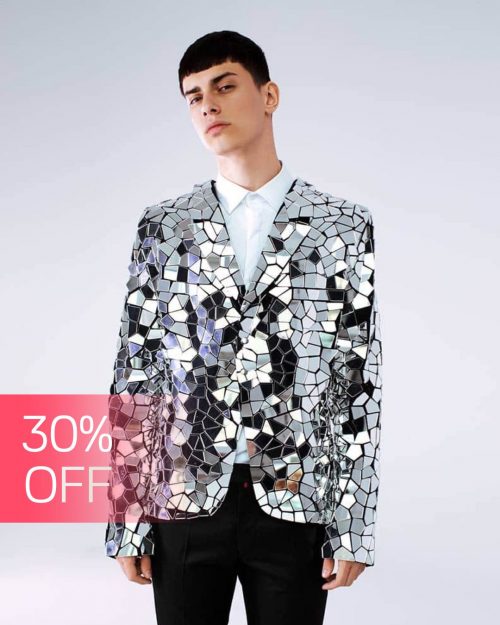 Mirror Silver men's Jacket Broken Mirror Style - by ETEREshop