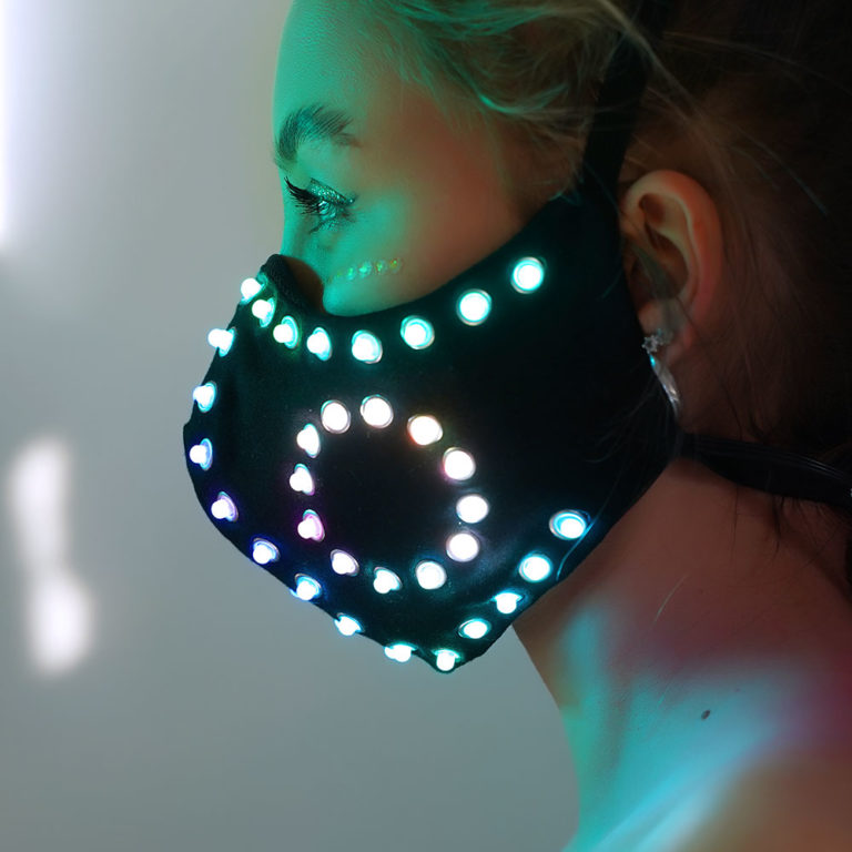 LED Face Mask Fetish Style for shows and events - by ETERESHOP