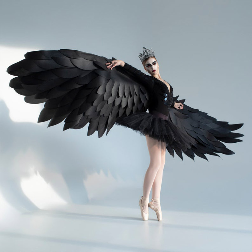 Movable Black Wings Devil Wings Fallen Angel Costume 