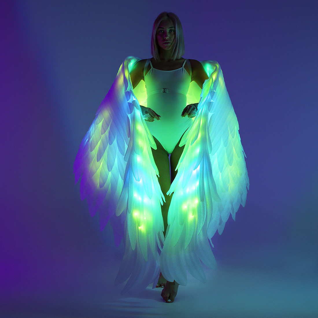 glowing angel wings