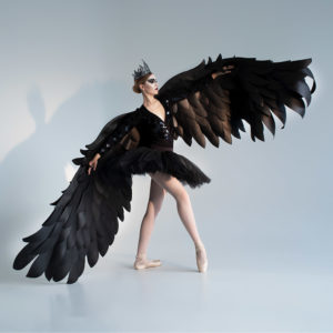 Black Angel Wings Halloween Costume Devil Cosplay Outfit