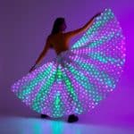 Glowing Pixel Carnival Costume Peacock Fantail 700 LEDs