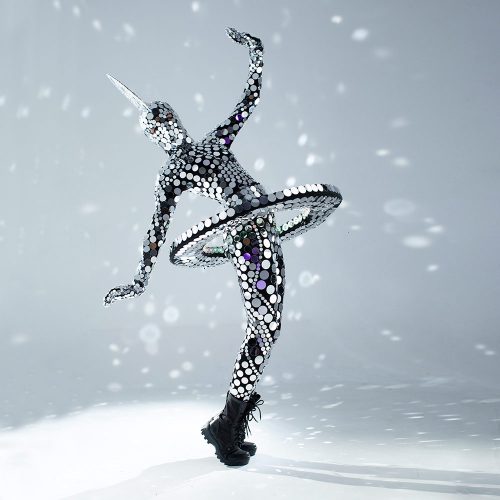 Silver Mirror Modern Dance Ballerina Costume with the LED Tutu _M118