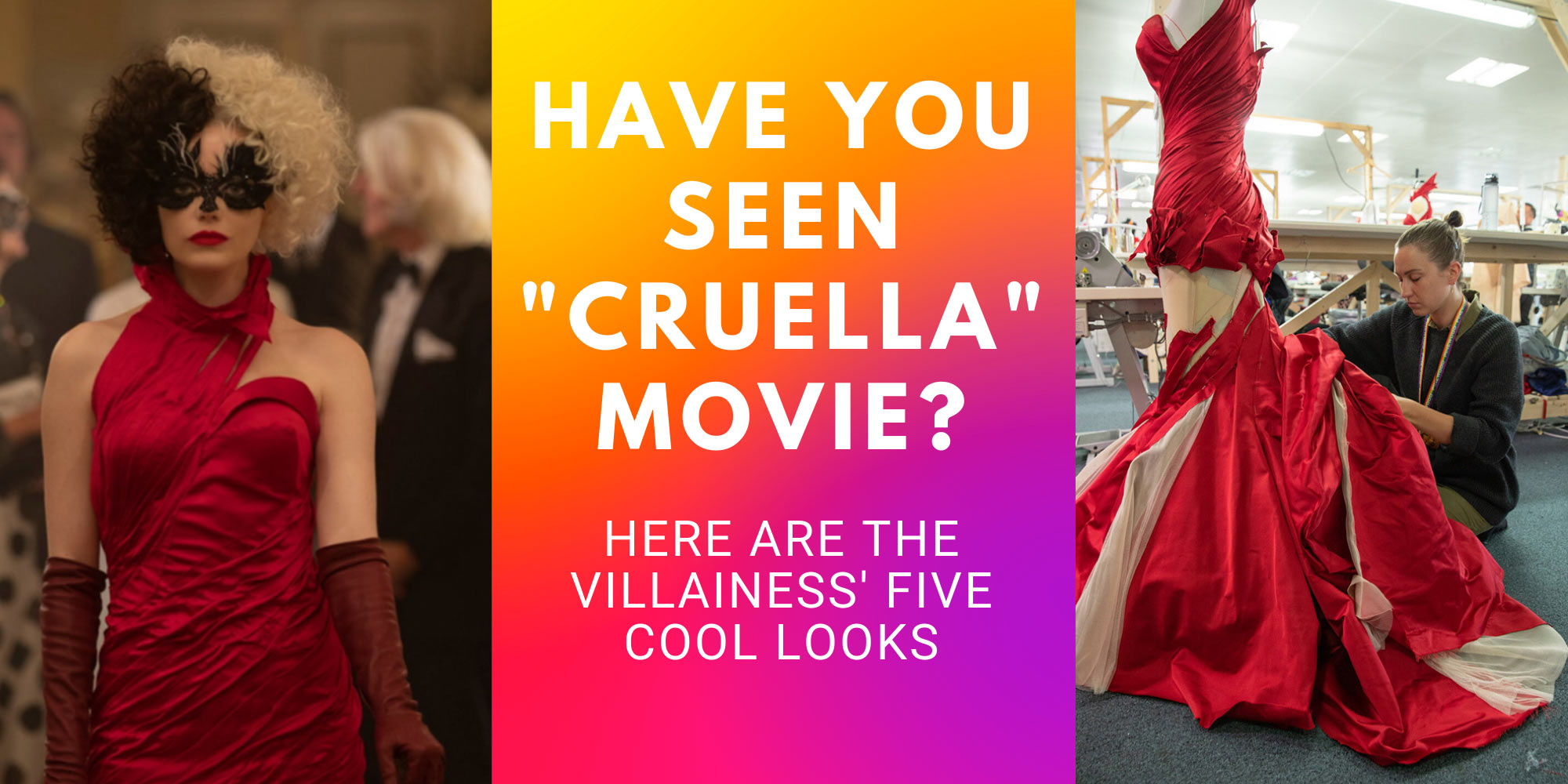 Adult Cruella Red Dress Classic Costume
