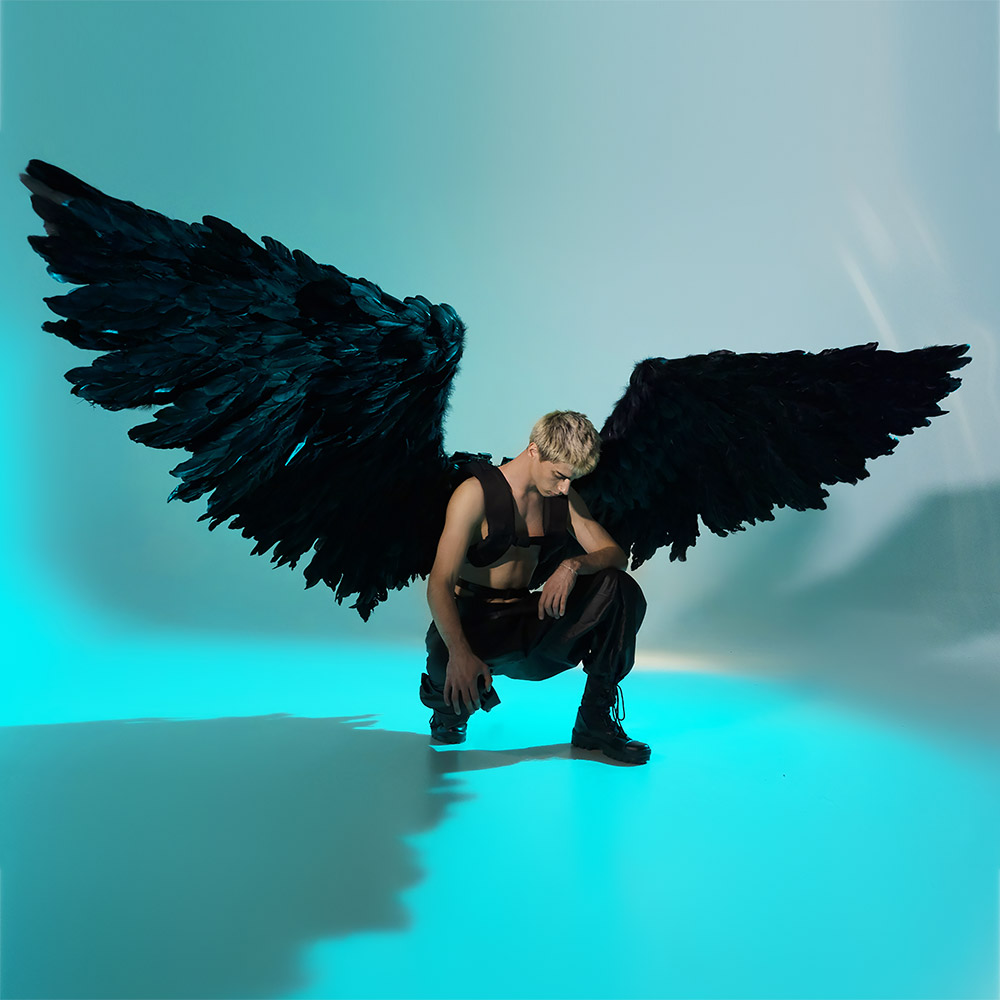 black male angels with wings