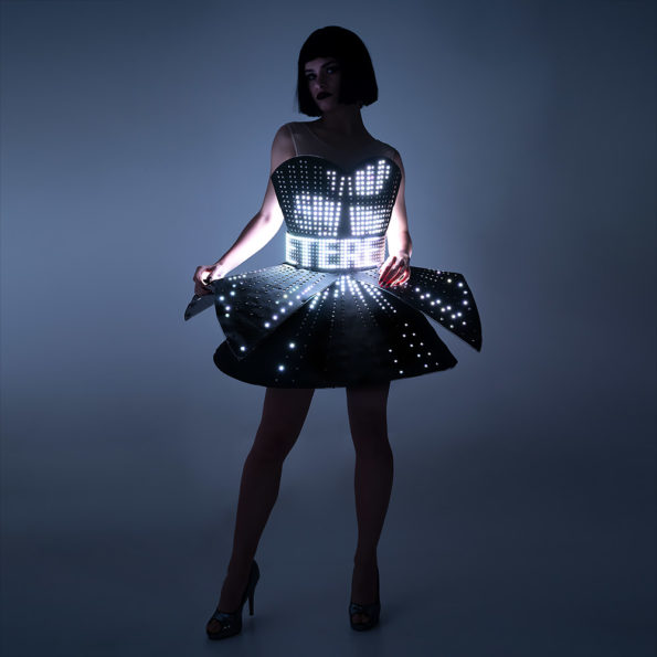 Rave Outfit Smart LED Dress with a Light Up Belt - by ETERESHOP