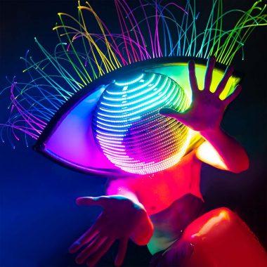 LED helmet in the shape of eye_O32 - by ETERESHOP