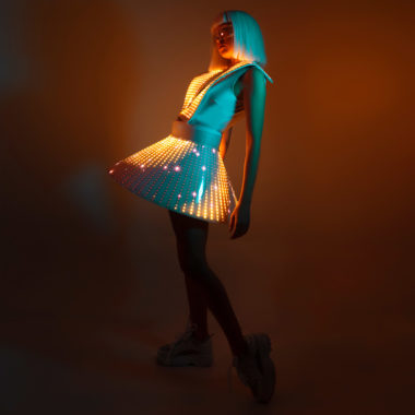 Festive dress glows in the dark EVA for parties - by ETERESHOP