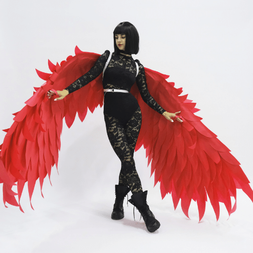 Black Angel Wings Costume Devil Cosplay Outfit by ETERESHOP _O02