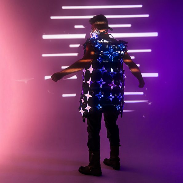 Rave Led Light Up Vest With Infinity Mirror Effect By Etereshop