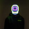 Light up DJ Helmet with led High Density Screen - by ETERESHOP