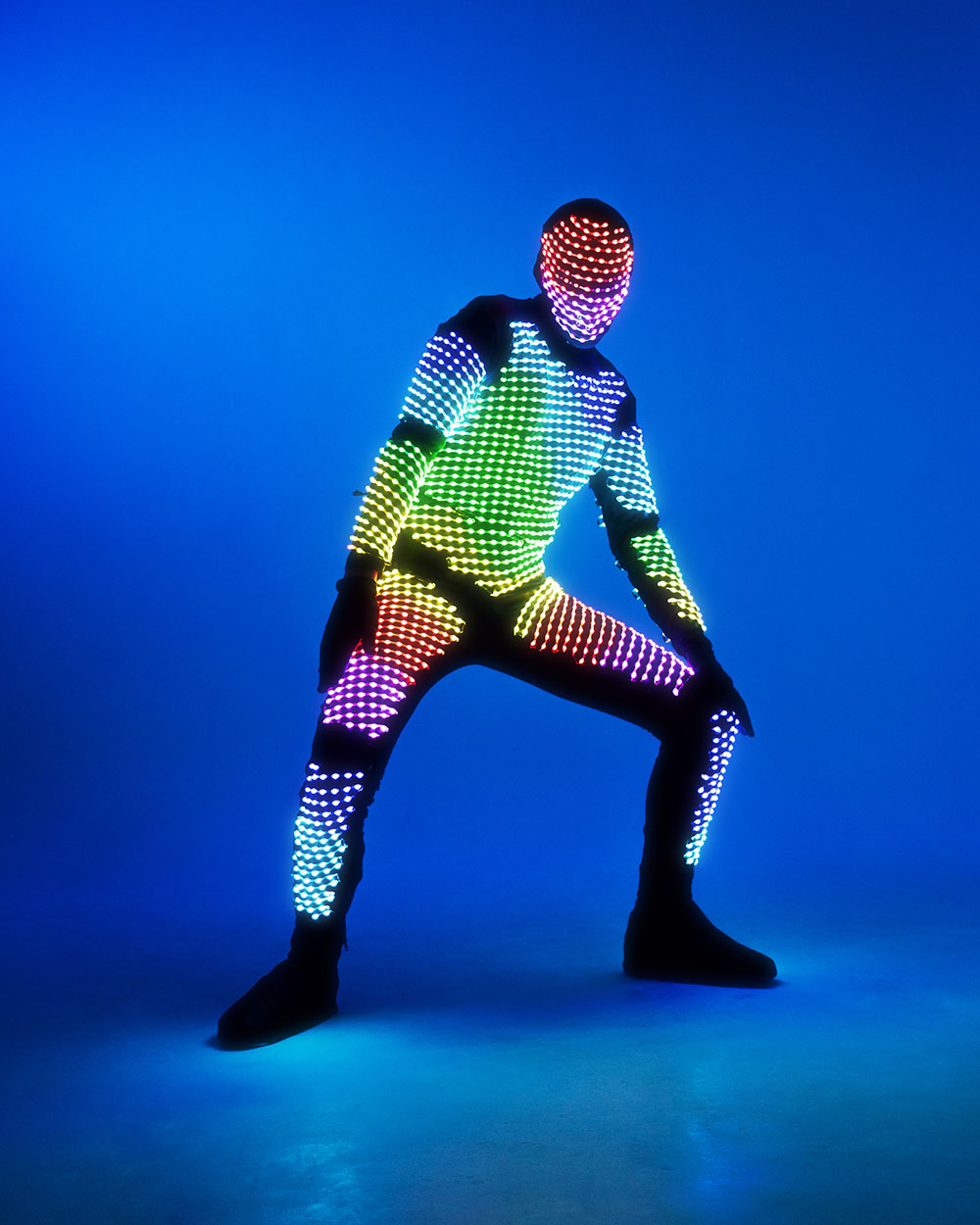 Dance LED light costume with a -