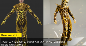 Custom Cosplay Gold Mirror Tree Costume Article ETERESHOP