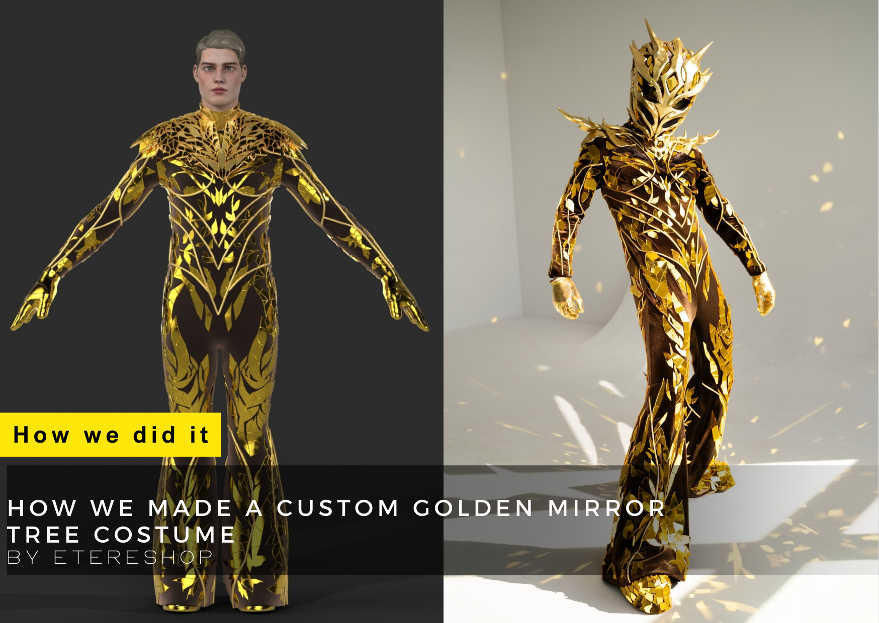 Custom Cosplay Gold Mirror Tree Costume Article ETERESHOP