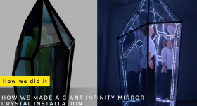 Giant Infinity Mirror Crystal Installation ETERESHOP Design