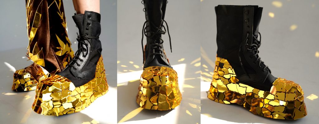 Golden Mirror Boots ETERESHOP Design