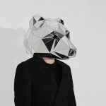 3D Bear Mask with a Disco Ball Effect