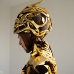 Cosplay Helmet of a Gold Ent