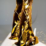 Custom Trousers with Gold Mirror Tiles