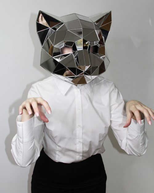 Disco Ball Cat Helmet