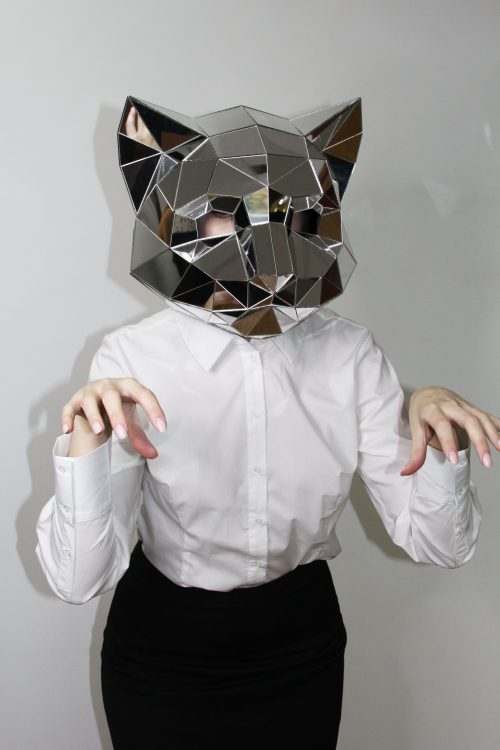 Disco Ball Cat Helmet