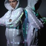 White Sreet Dance Costumes with LEDs