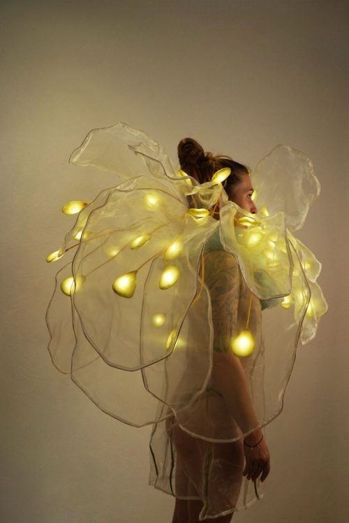 340 LEDs Flower Shawl Costume side view