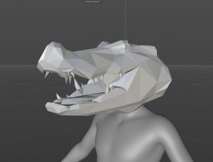 3d Crocodile Mask Render