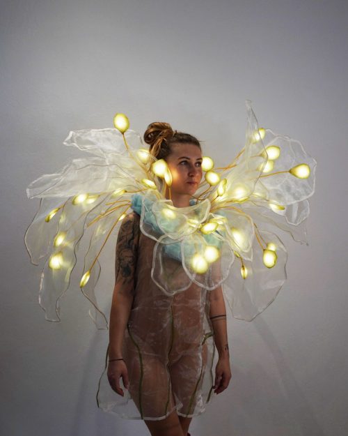 LED Flower Shoulder Cape with 340 LEDs Shawl Costume