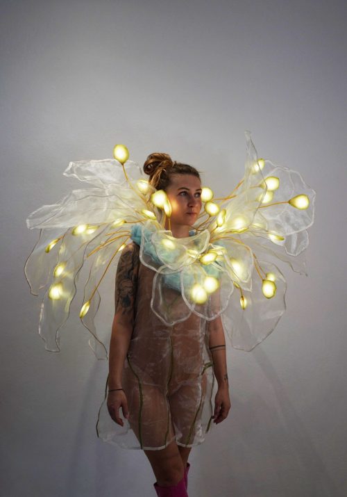 LED Flower Shoulder Cape with 340 LEDs Shawl Costume