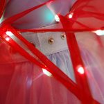 LEDs on a Red Light-up Flower Costume