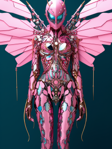 Pink Mirror Dragonfly Costume