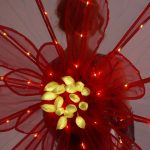 Red Flower Costume with 200 LEDs side view