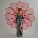 Red Flower Costume with 200 LEDs front view