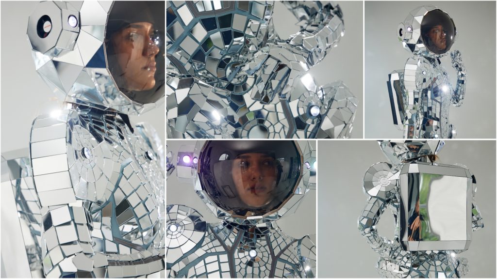 Silver Mirror Astronaut Costume ETERESHOP Design