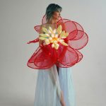 Smart LED Red Flower Costume