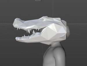 Crocodile Costume Mask Render