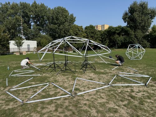 Assembling the LED Geodome