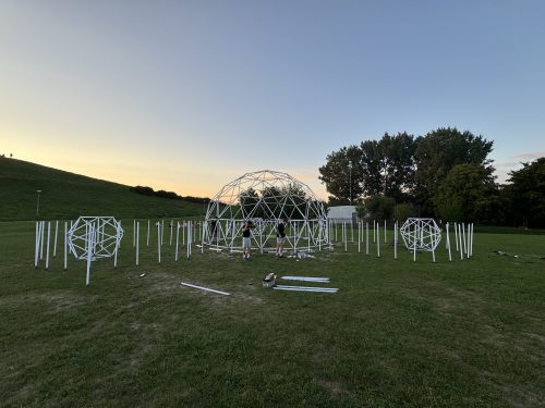 LED Tube Geodome Assembling