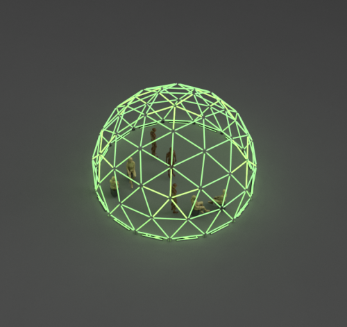 Large-scale LED Tube Geosphere