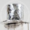 Silver Mirror Cylinder Hat