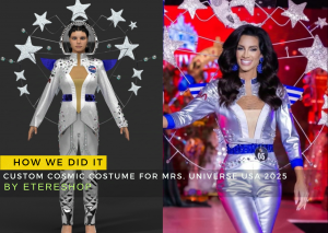 Custom Cosmic Suit for Mrs Universe USA 2025 and the Render