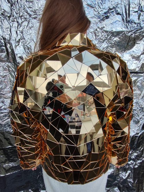 Gold Mirror Jacket Back View